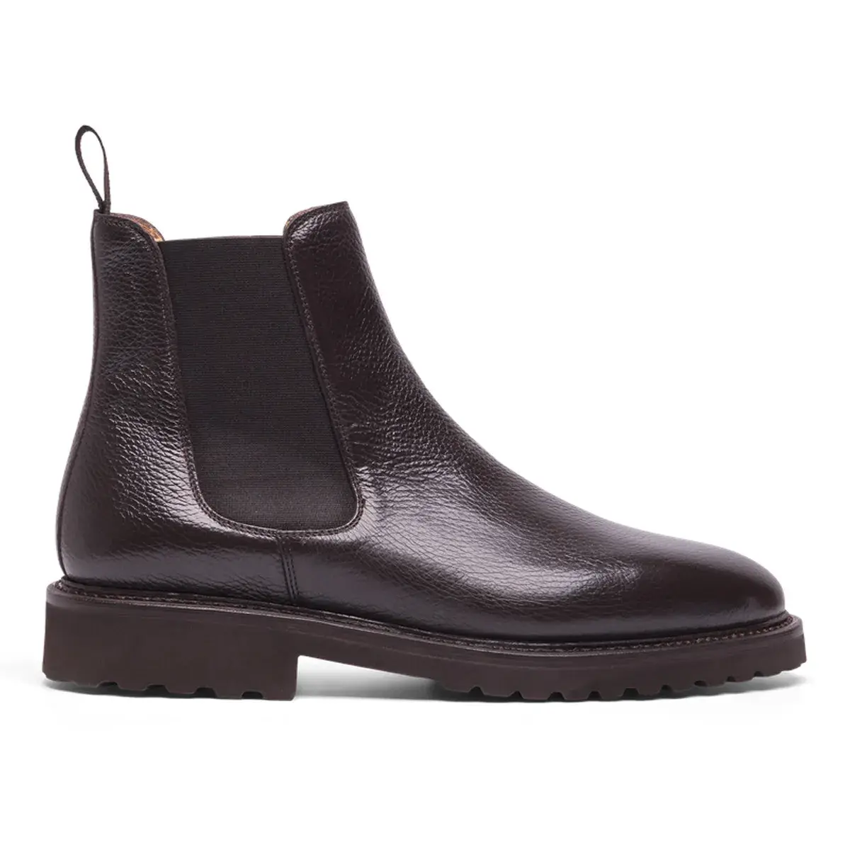 Braune Chelsea-Stiefeletten aus Leder