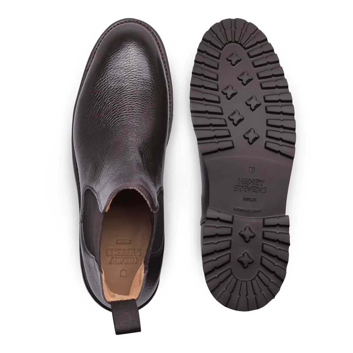 Braune Chelsea-Stiefeletten aus Leder