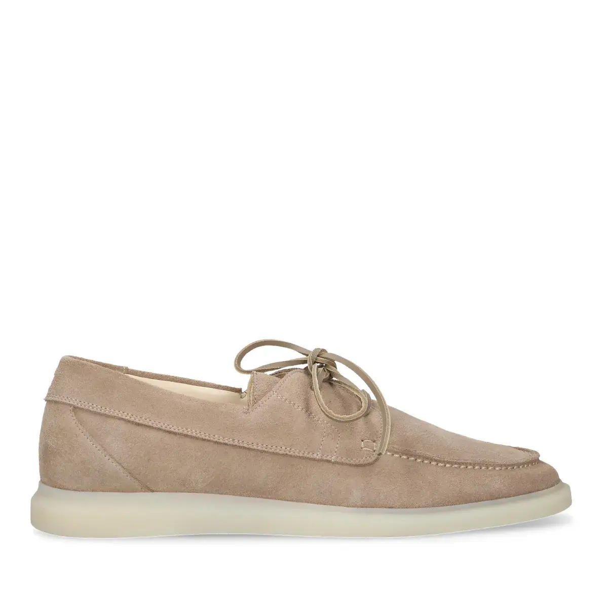Beiger Bootsschuh aus Wildleder