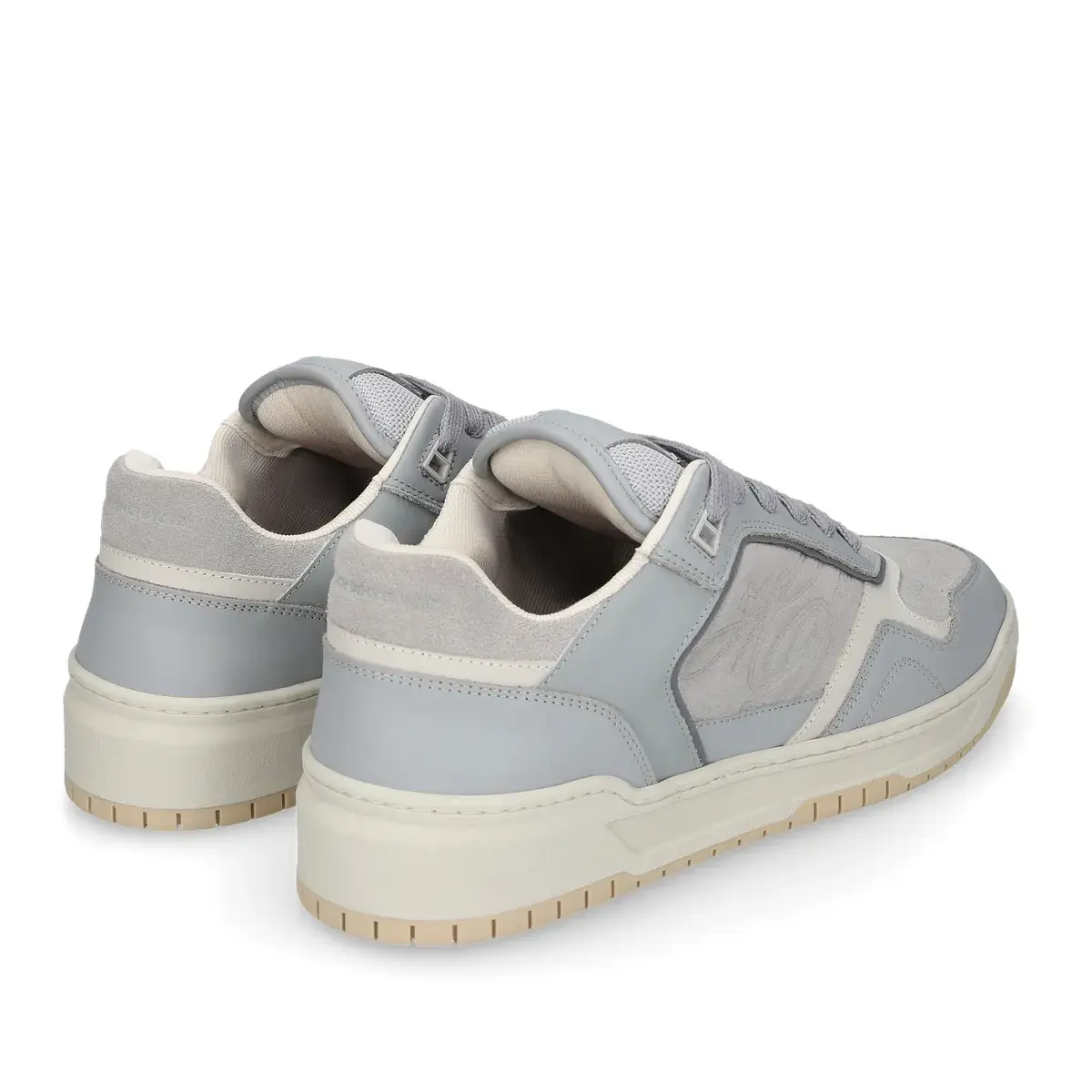Low-Top Sneaker aus Leder und Wildleder
