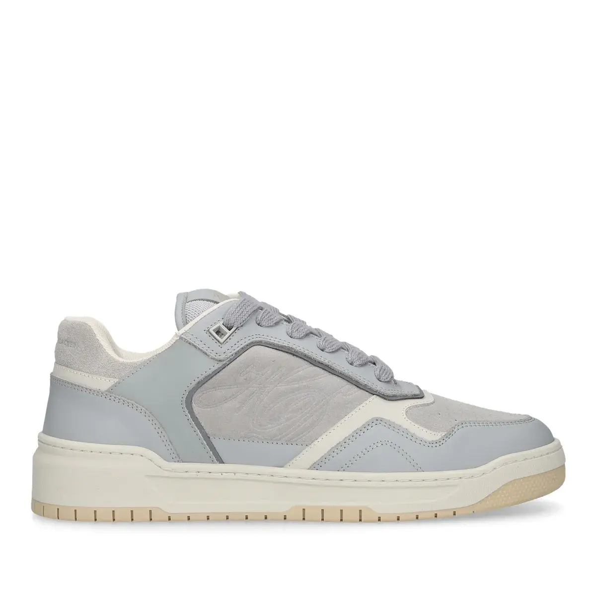 Low-Top Sneaker aus Leder und Wildleder