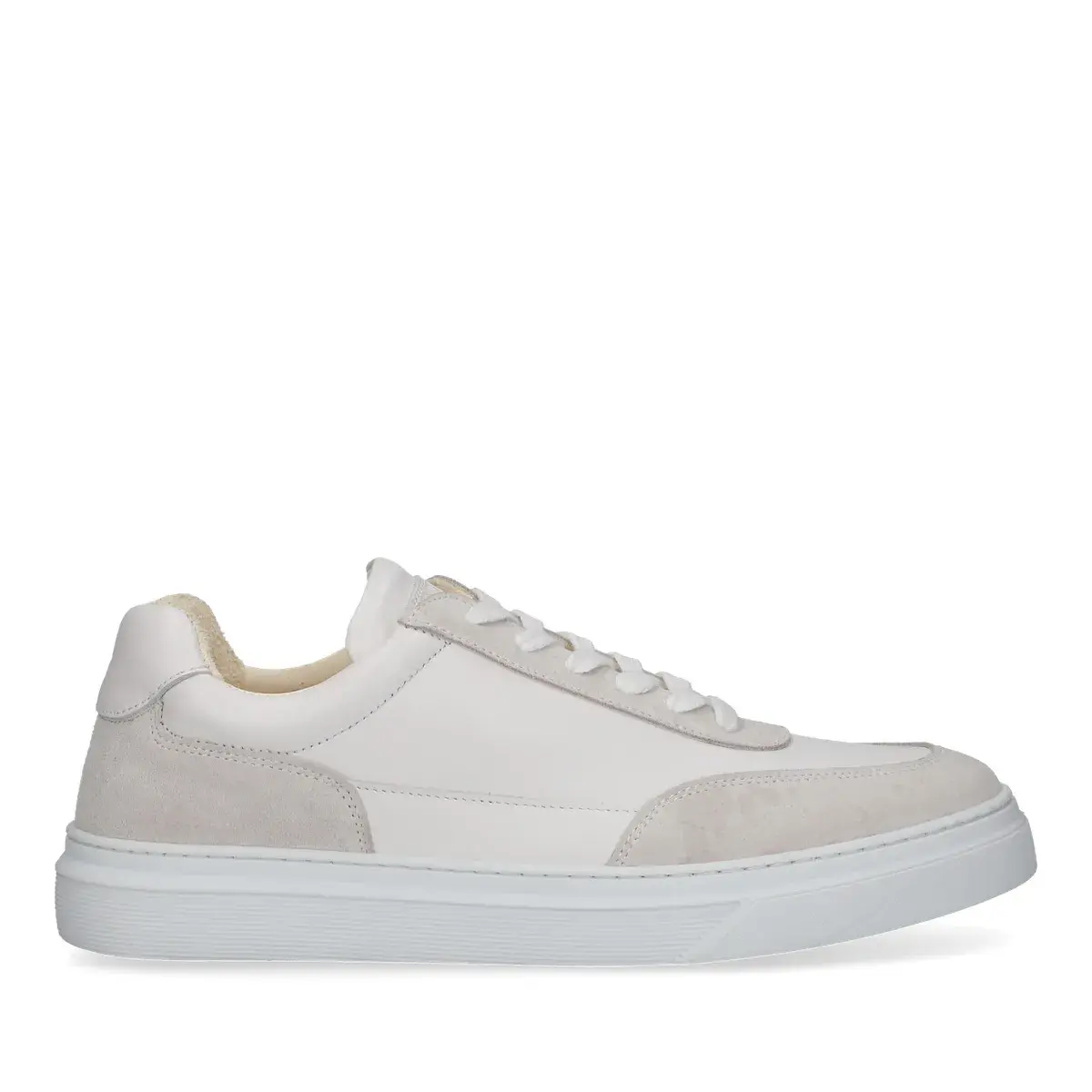 Low-Top Sneaker aus Leder und Wildleder