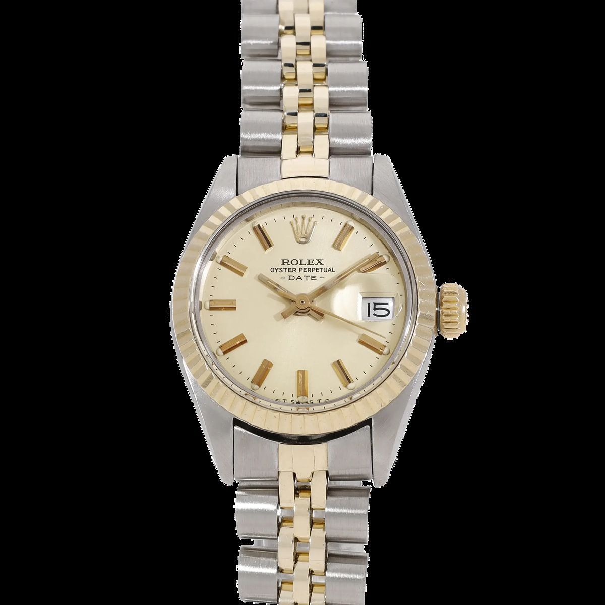 Goldene und stählerne Oyster Perpetual Date