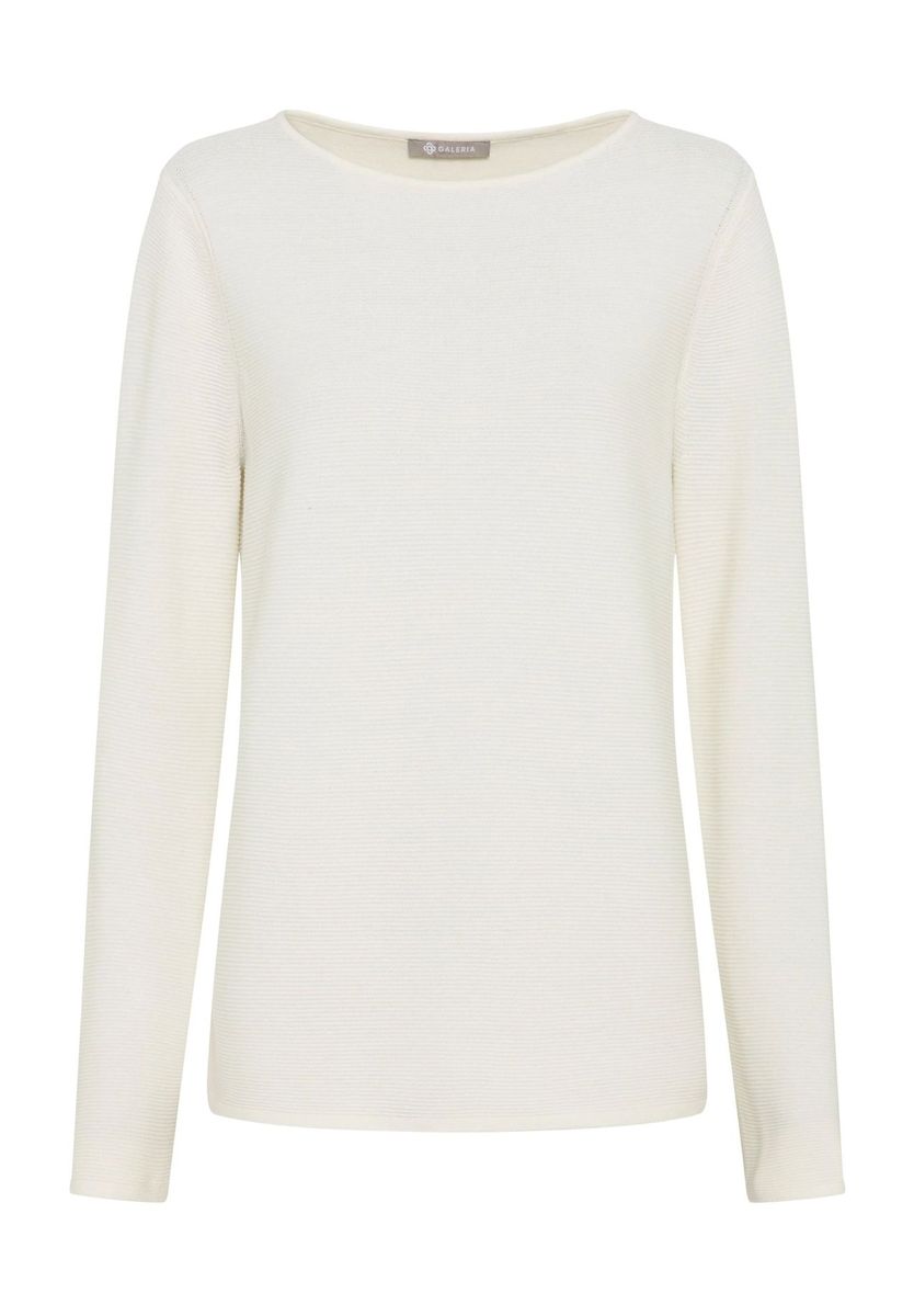 Langärmliger Strickpullover mit Struktur