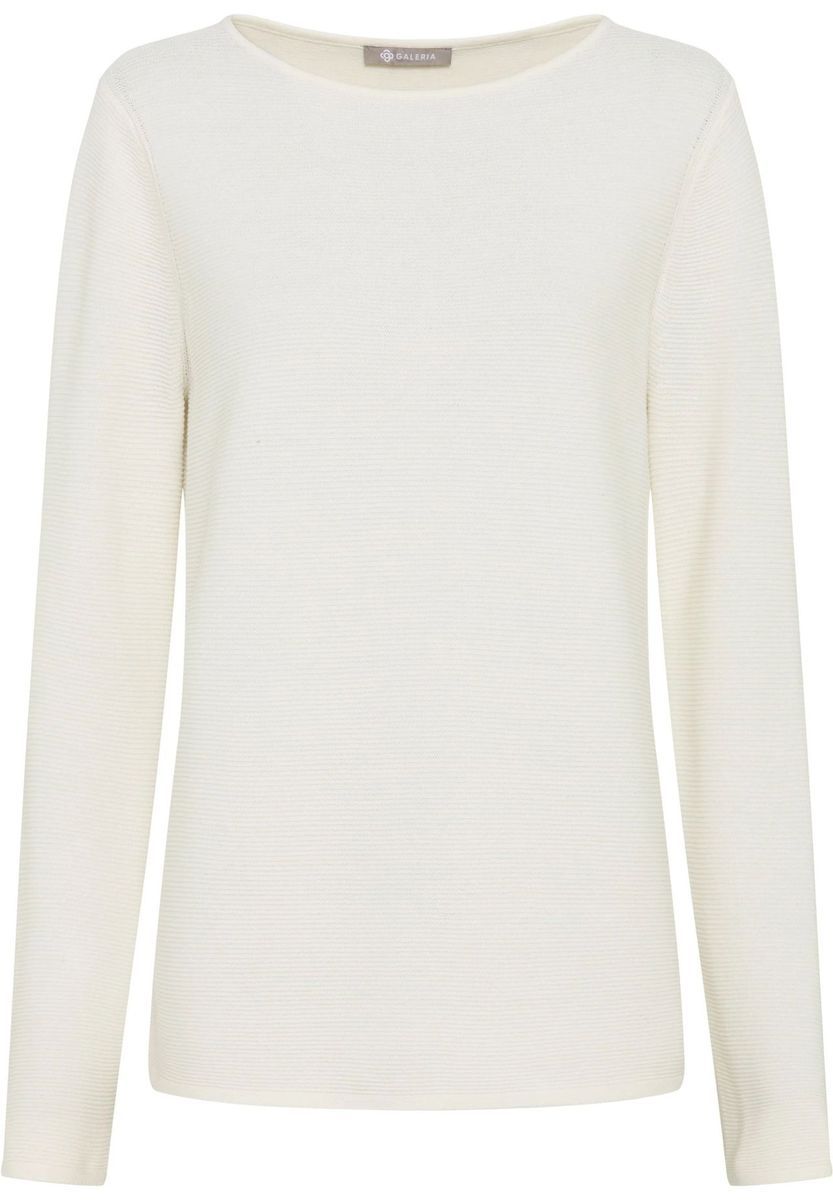 Langärmliger Strickpullover mit Struktur