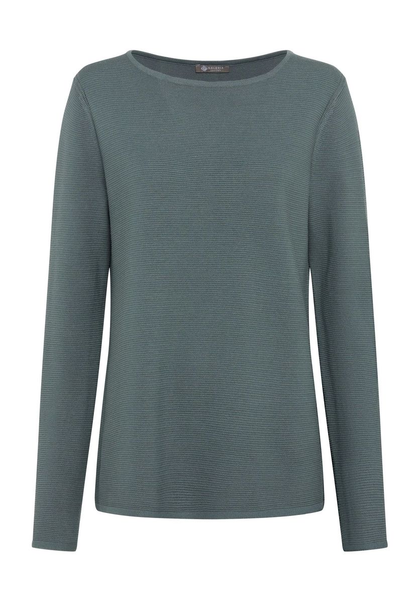 Klassisches Langarmshirt mit U-Boot-Ausschnitt