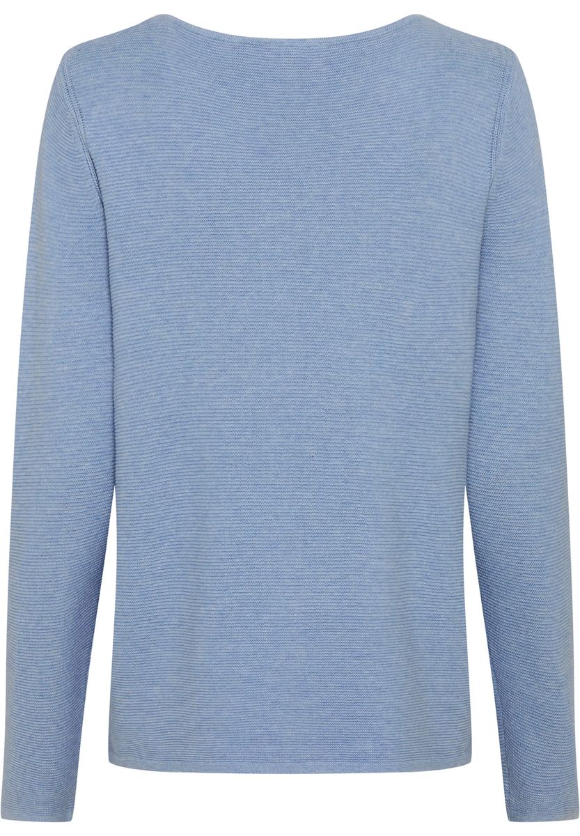 Strukturierter Pullover mit U-Boot-Ausschnitt