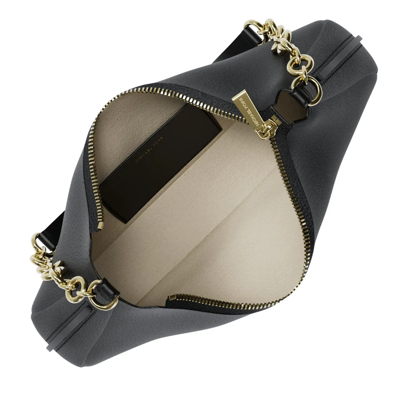 Minimalistische Schultertasche mit Kettendetail
