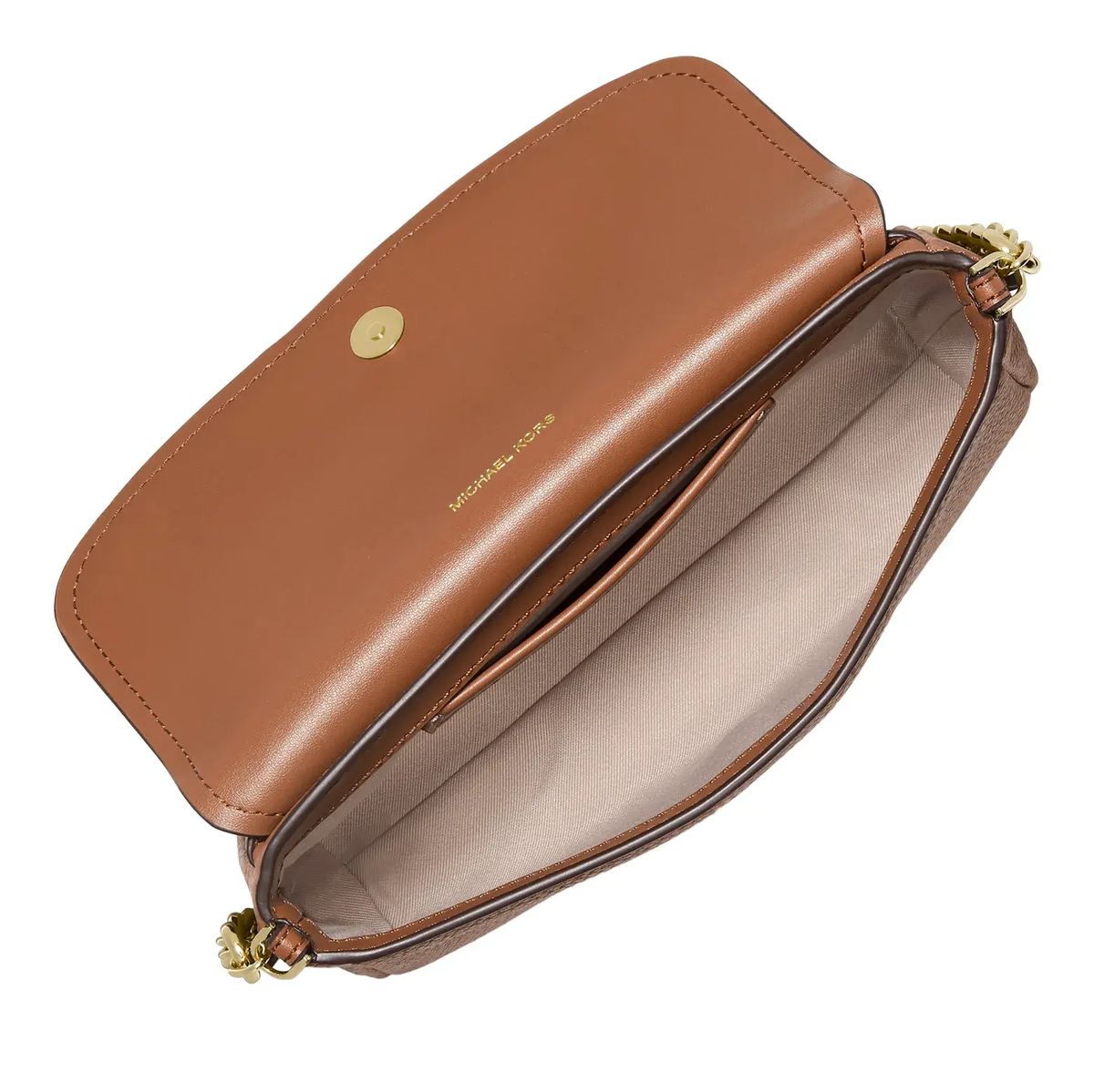 Leder-Umhängetasche mit Kettenriemen