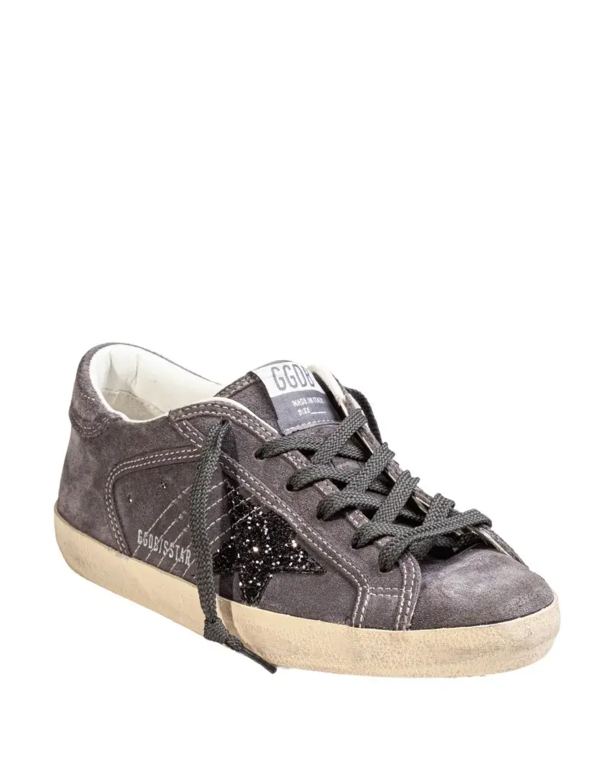 Wildleder-Sneaker mit Glitzerstern
