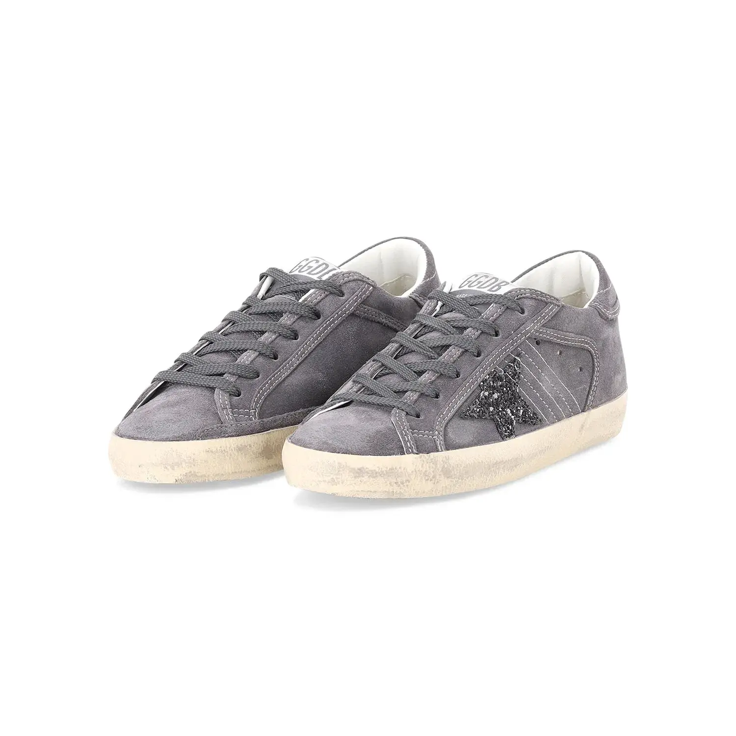Wildleder-Sneaker mit Glitzerstern