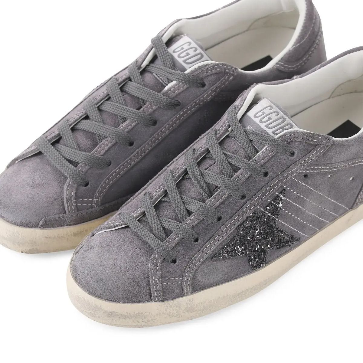 Wildleder-Sneaker mit Glitzerstern