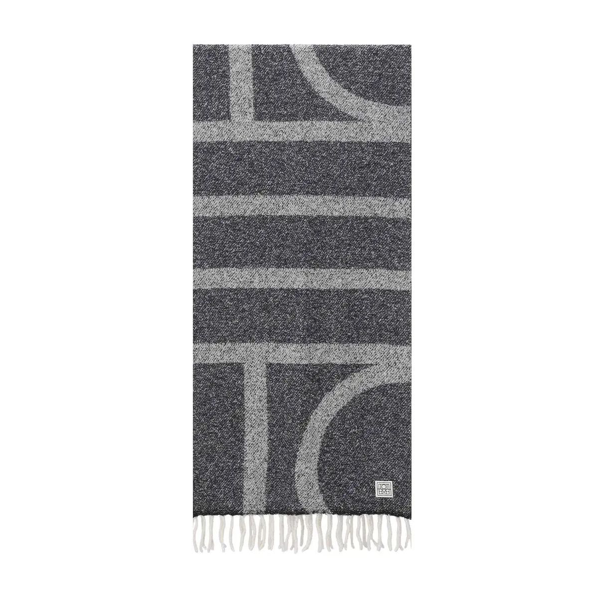 Schal aus Alpaka-Wolle mit Monogramm-Jacquard