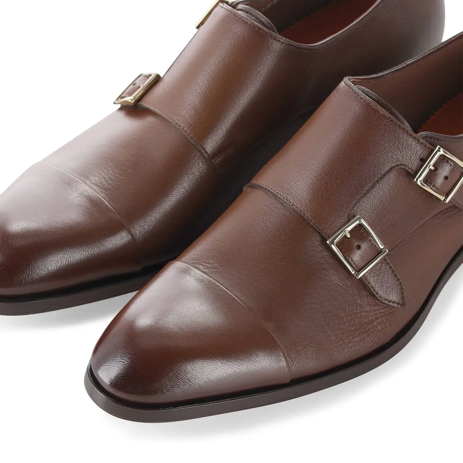 Doppel-Monk-Strap Schnürschuhe aus Leder
