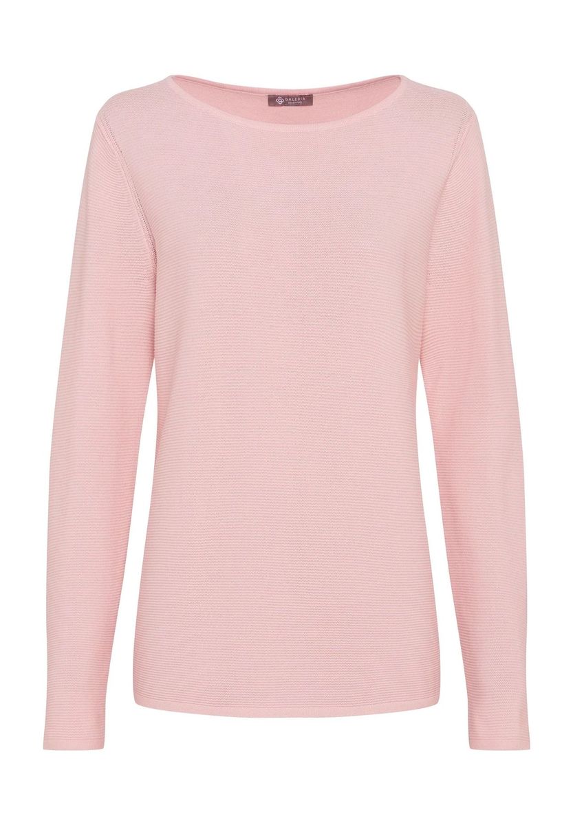 Elegantes Langarm Baumwoll Strickoberteil