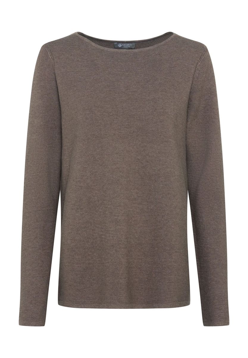 Strukturierter Strick-Langarmpullover