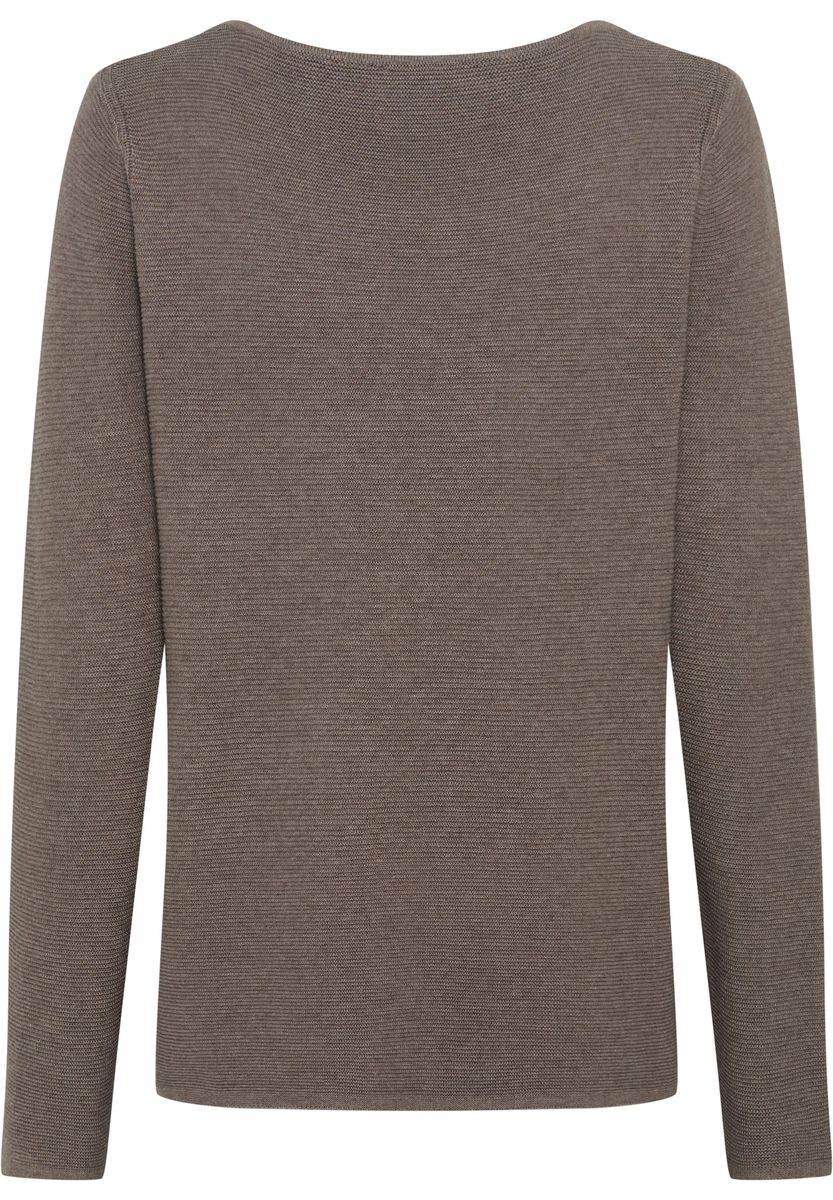 Strukturierter Strick-Langarmpullover