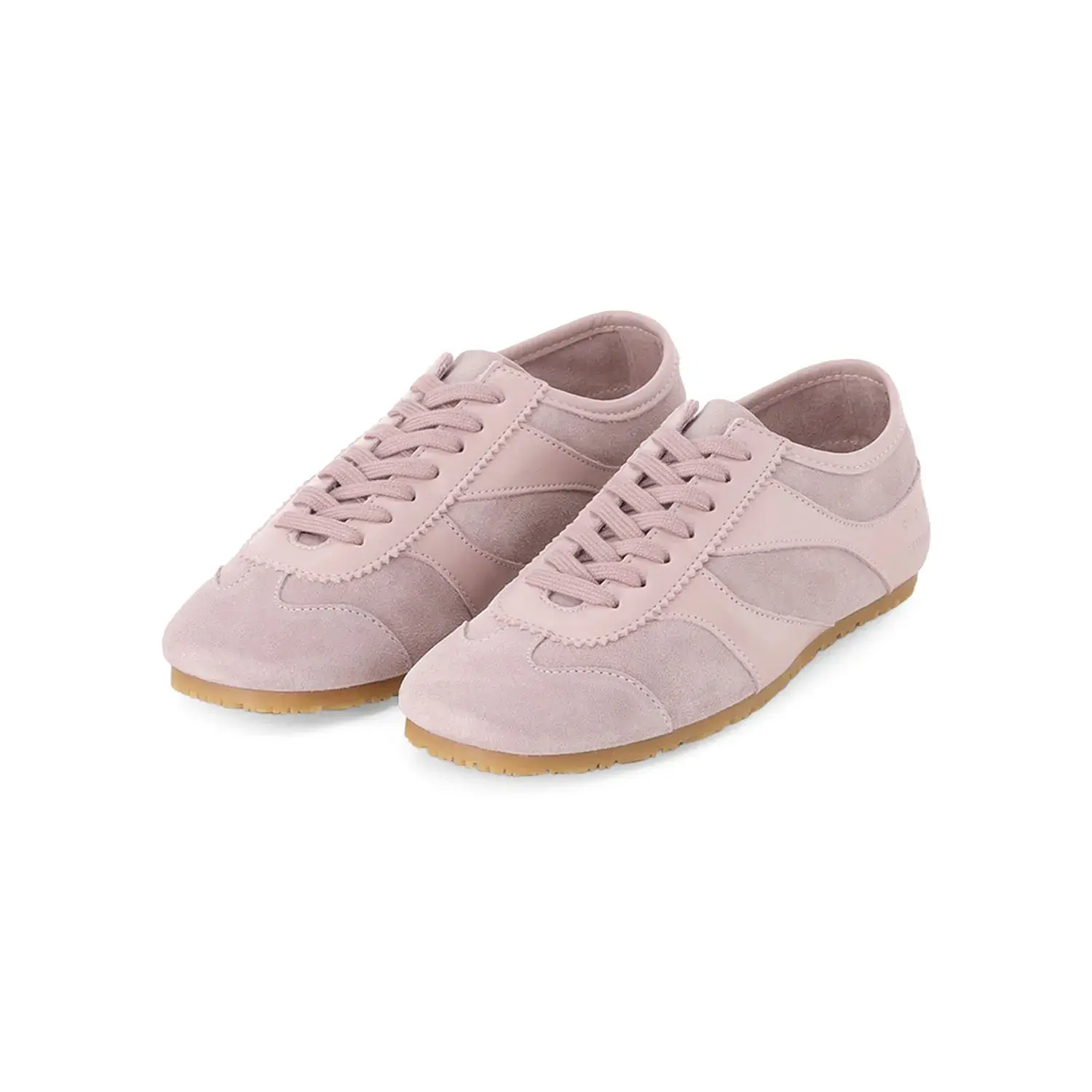 Vintage-inspirierte Blush Pink Low-Top Sneaker