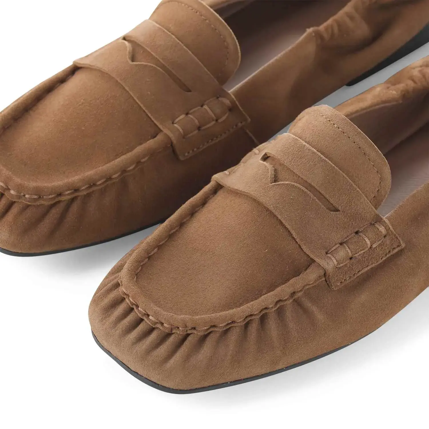 Wildleder Penny Loafer mit Gummizug