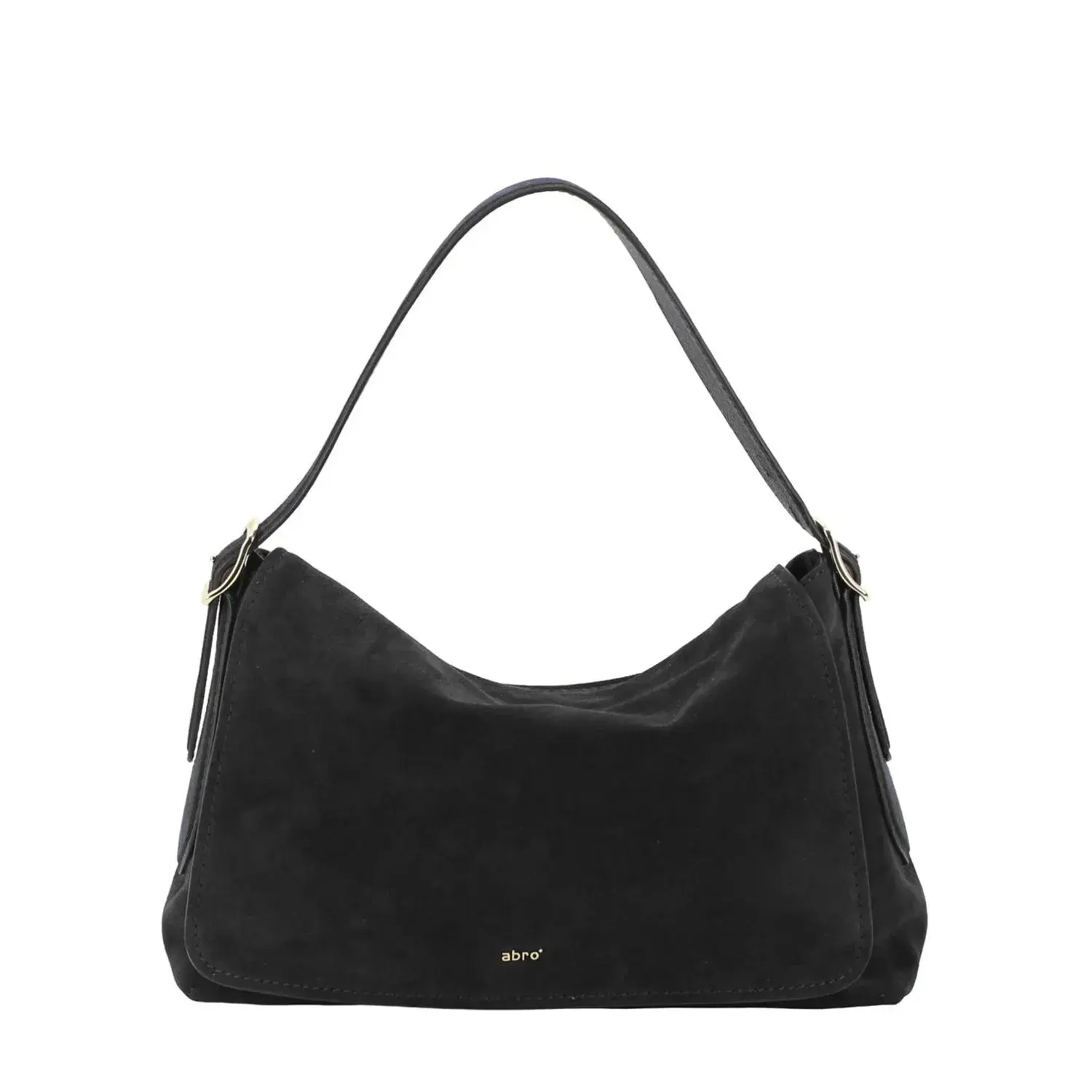 Wildleder-Schultertasche mit Riemen