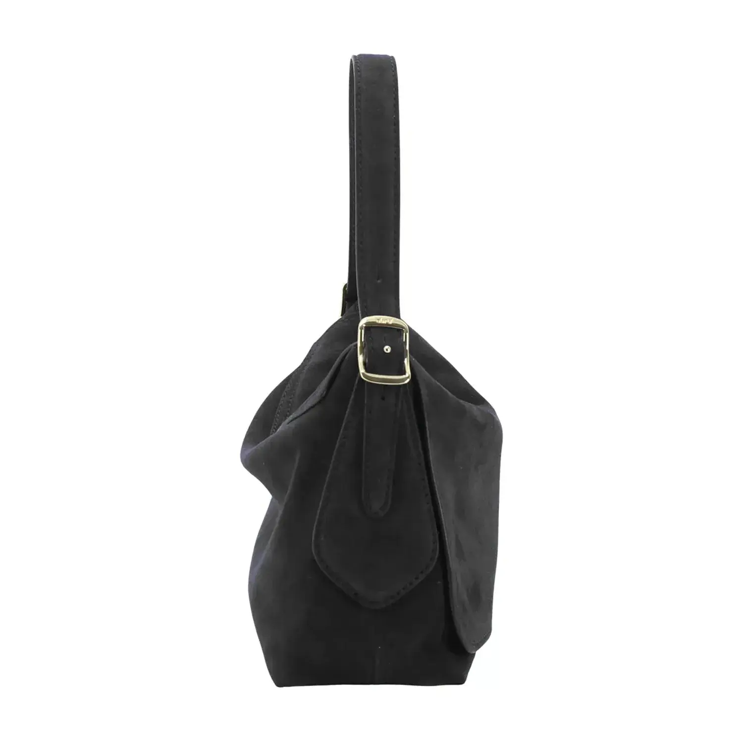Wildleder-Schultertasche mit Riemen