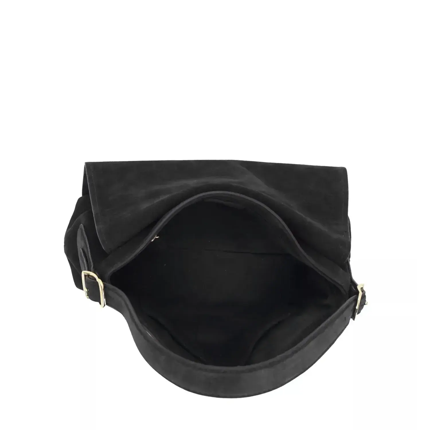 Wildleder-Schultertasche mit Riemen