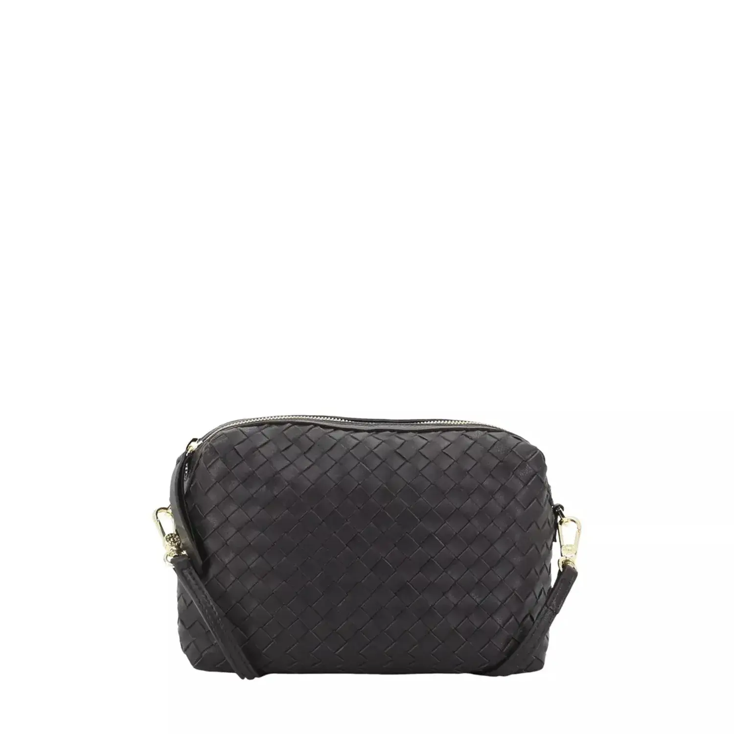 Gewebte Leder Crossbody Kameratasche