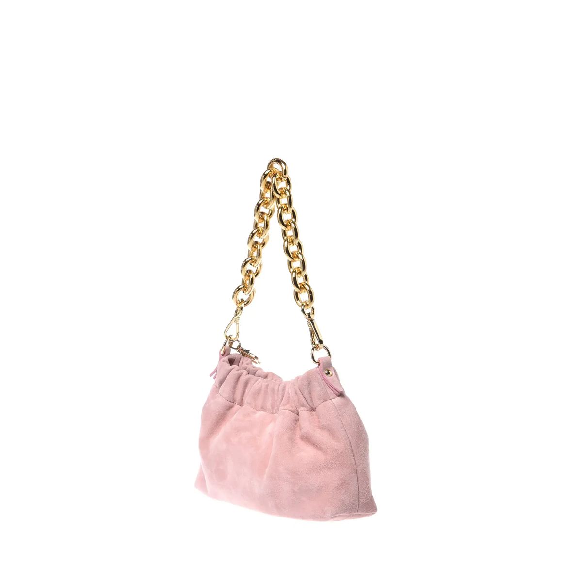 Wildleder Henkeltasche mit Kette