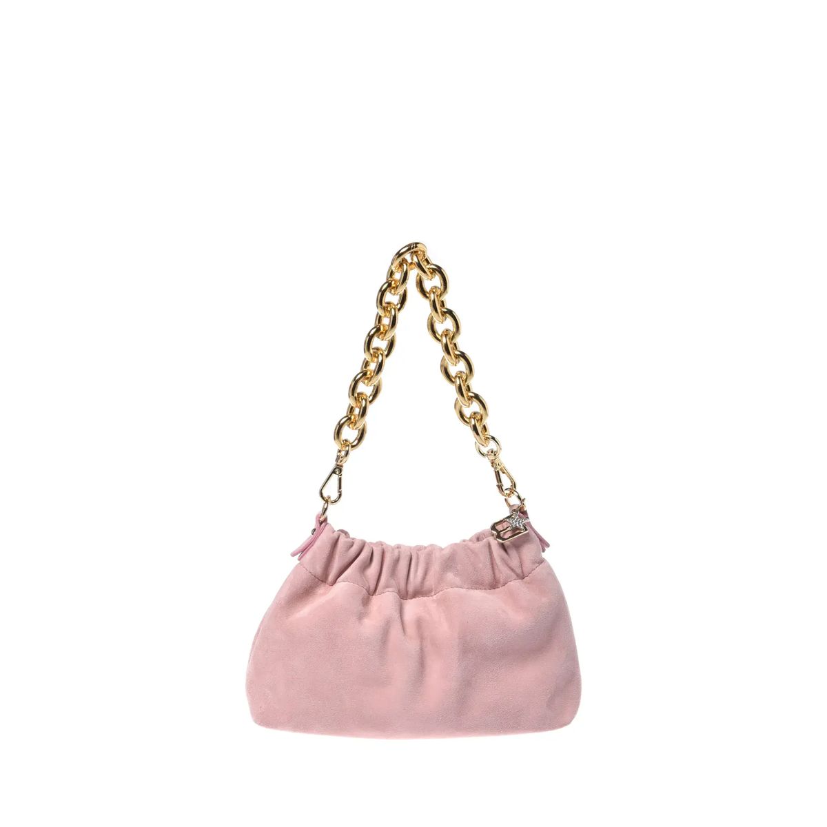 Wildleder Henkeltasche mit Kette