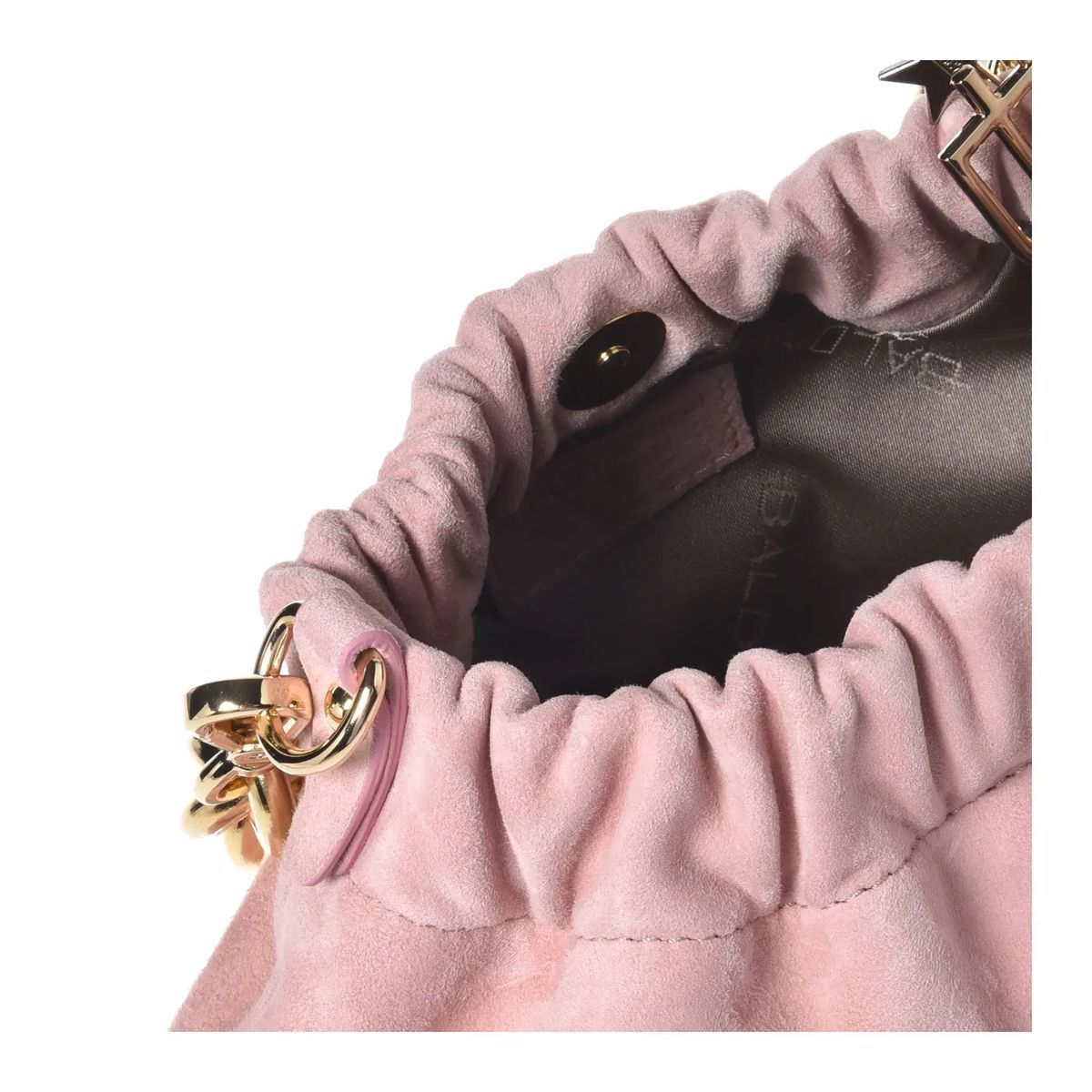 Wildleder Henkeltasche mit Kette