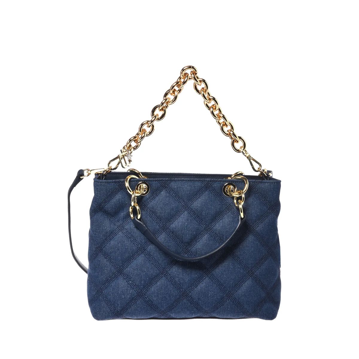Gesteppte Denim Tasche mit Kettenhenkel