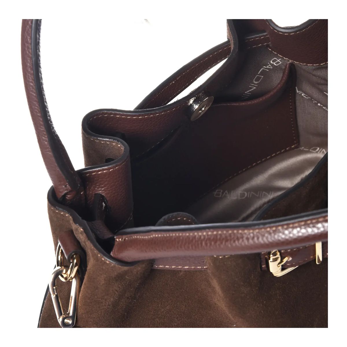 Wildleder-Beuteltasche mit Riemen