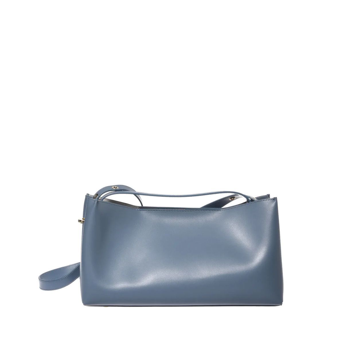 Moderne blaue Leder-Umhängetasche