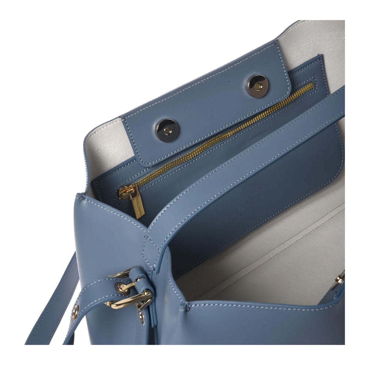 Moderne blaue Leder-Umhängetasche