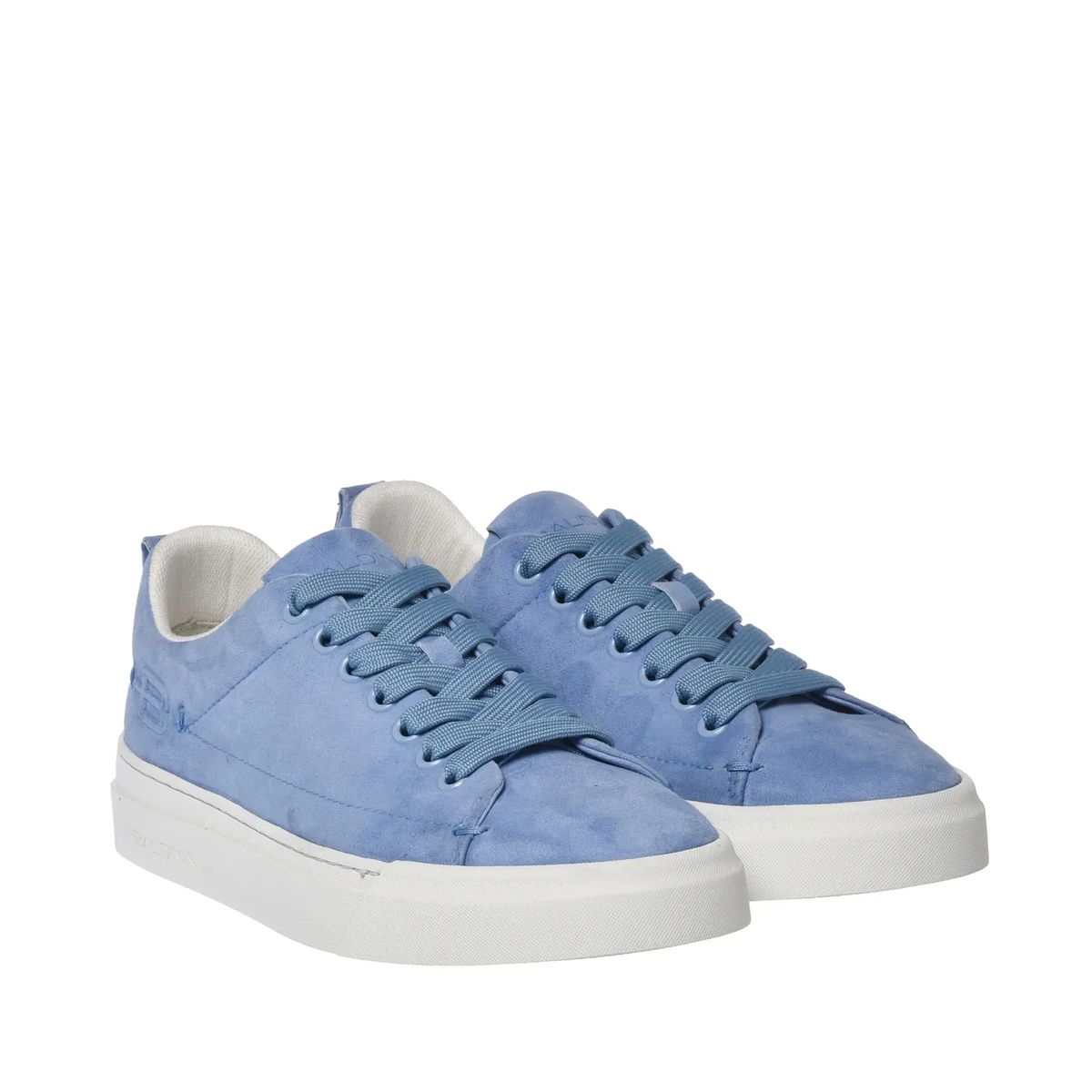 Hellblaue Wildleder-Sneakers