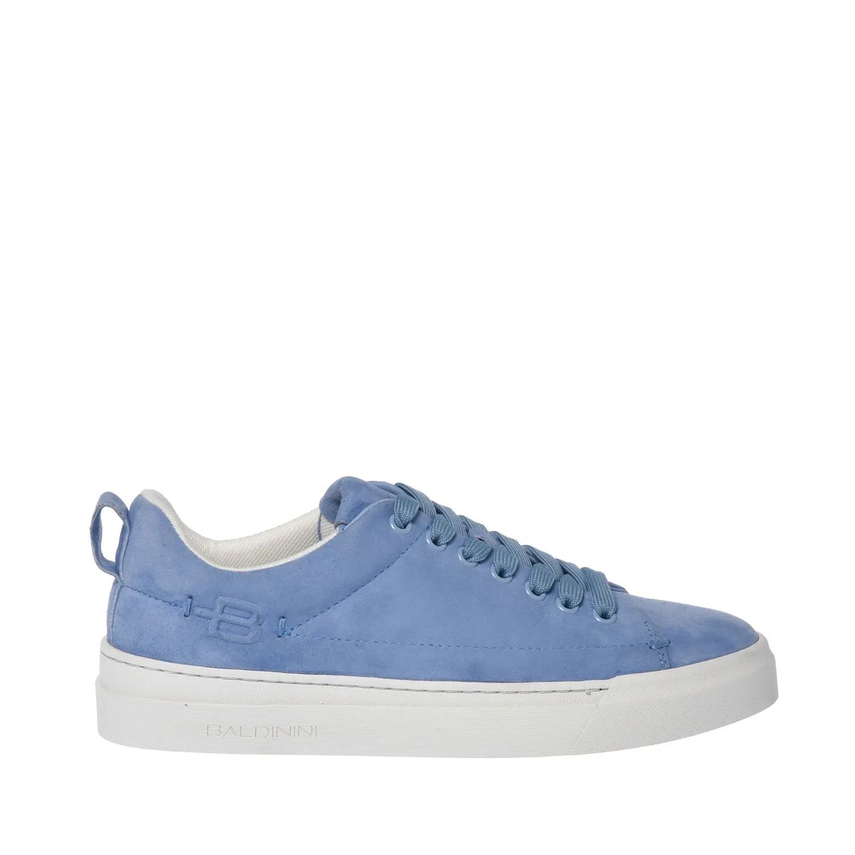 Hellblaue Wildleder-Sneakers