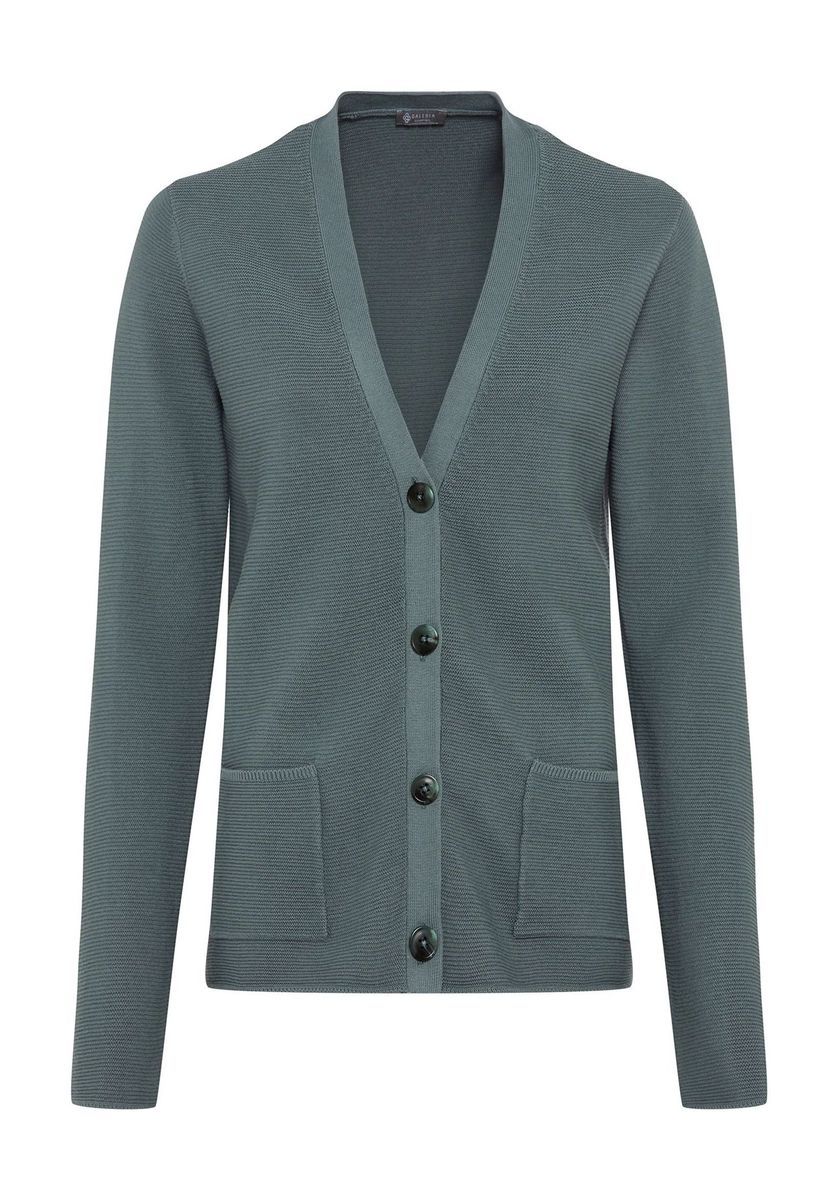 Klassische Strickjacke mit V-Ausschnitt