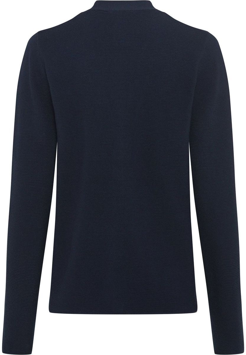 Klassische marineblaue Strickjacke mit Taschen