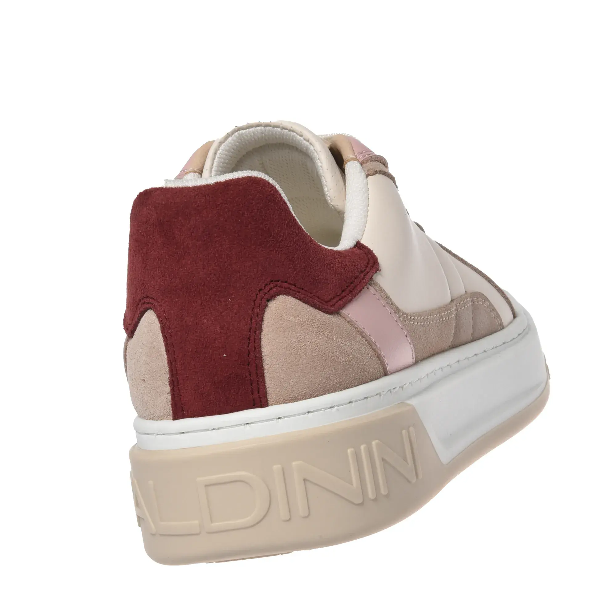 Low-Top Wildleder-Leder-Sneakers mit Panels