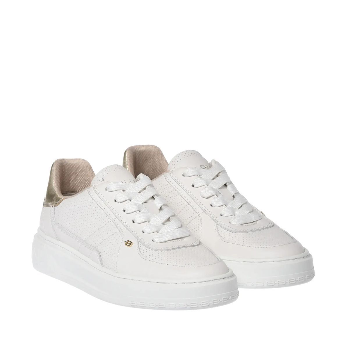 Perforierte Leder-Sneakers