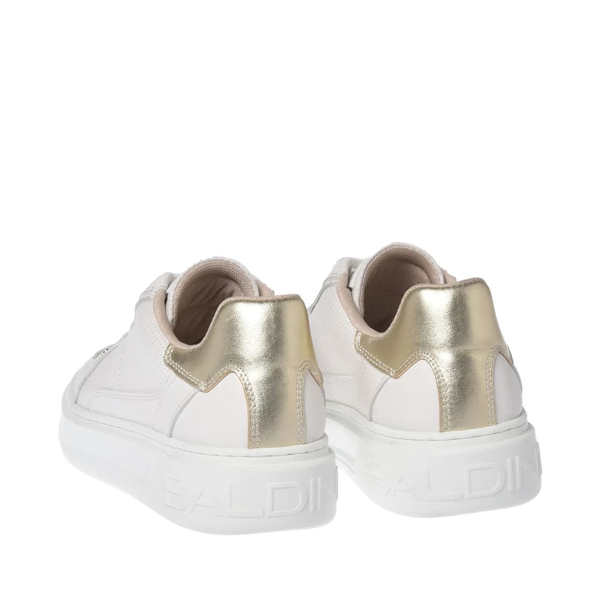 Perforierte Leder-Sneakers