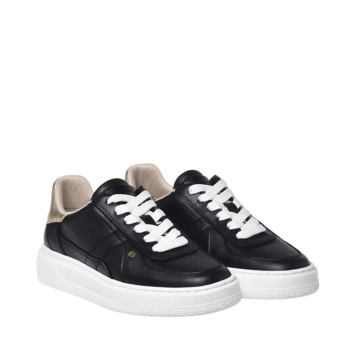 Leder-Plateau-Sneakers