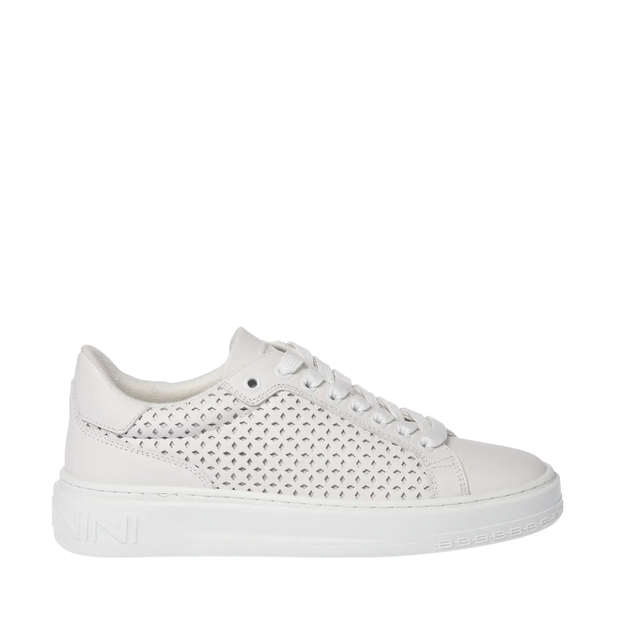 Perforierte Leder Low-Top Sneakers