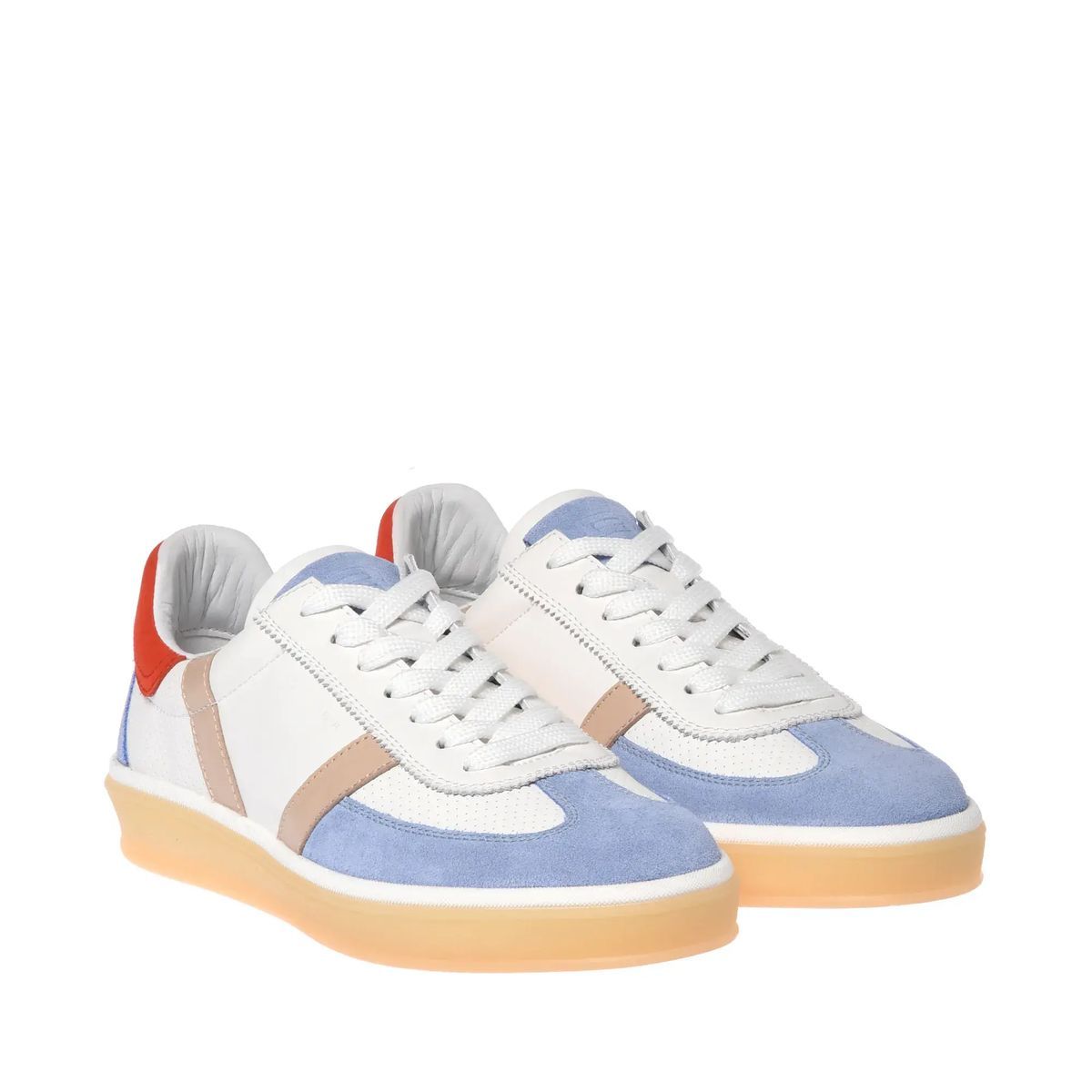 Farbblock Wildleder Leder Low-Top Sneaker