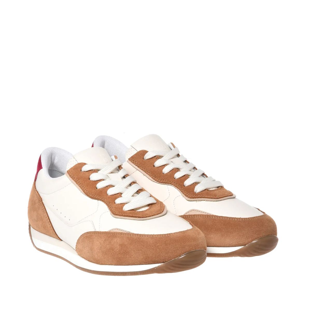Retro-Laufschuhe aus Wildleder und Leder