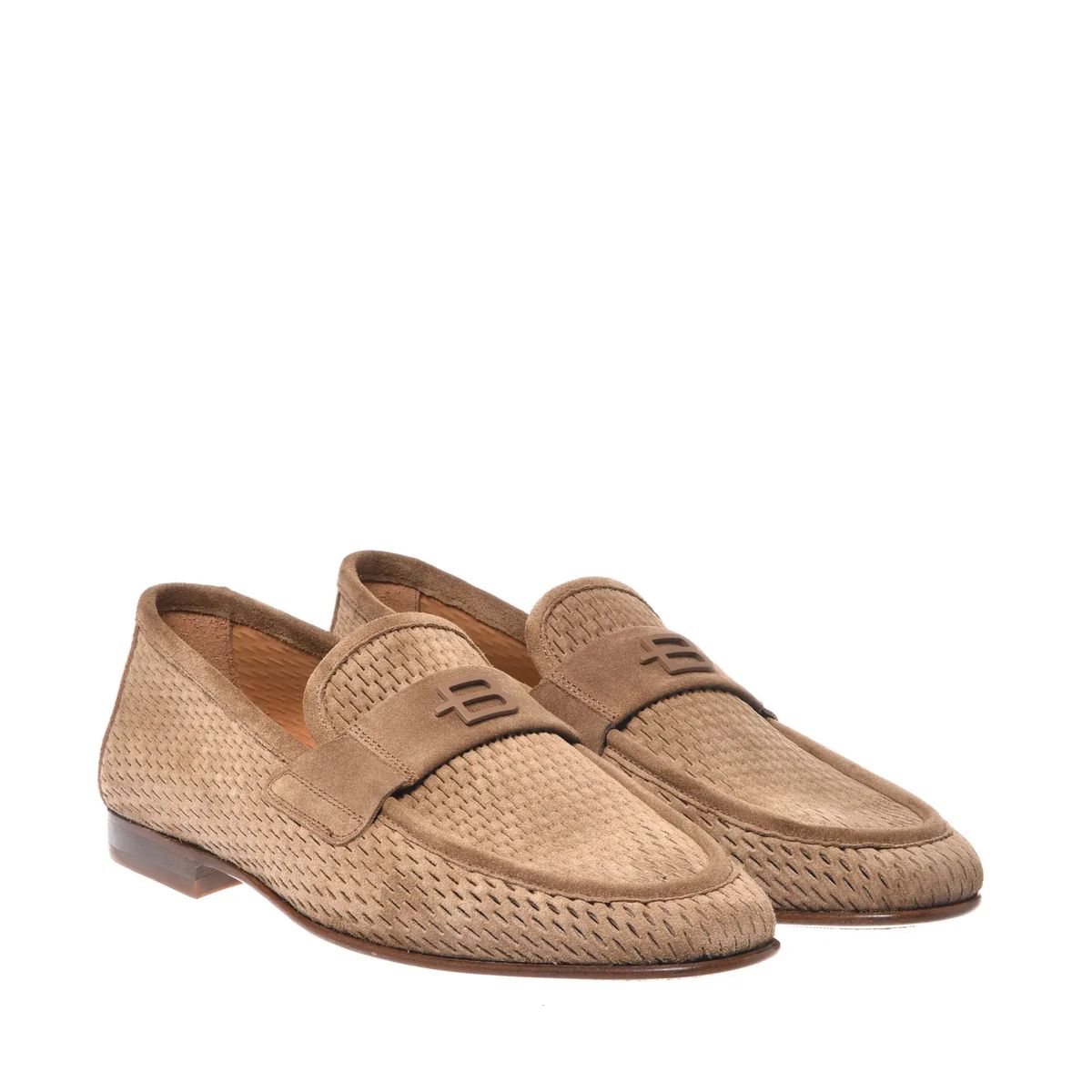 Wildleder Penny Loafers mit Perforation