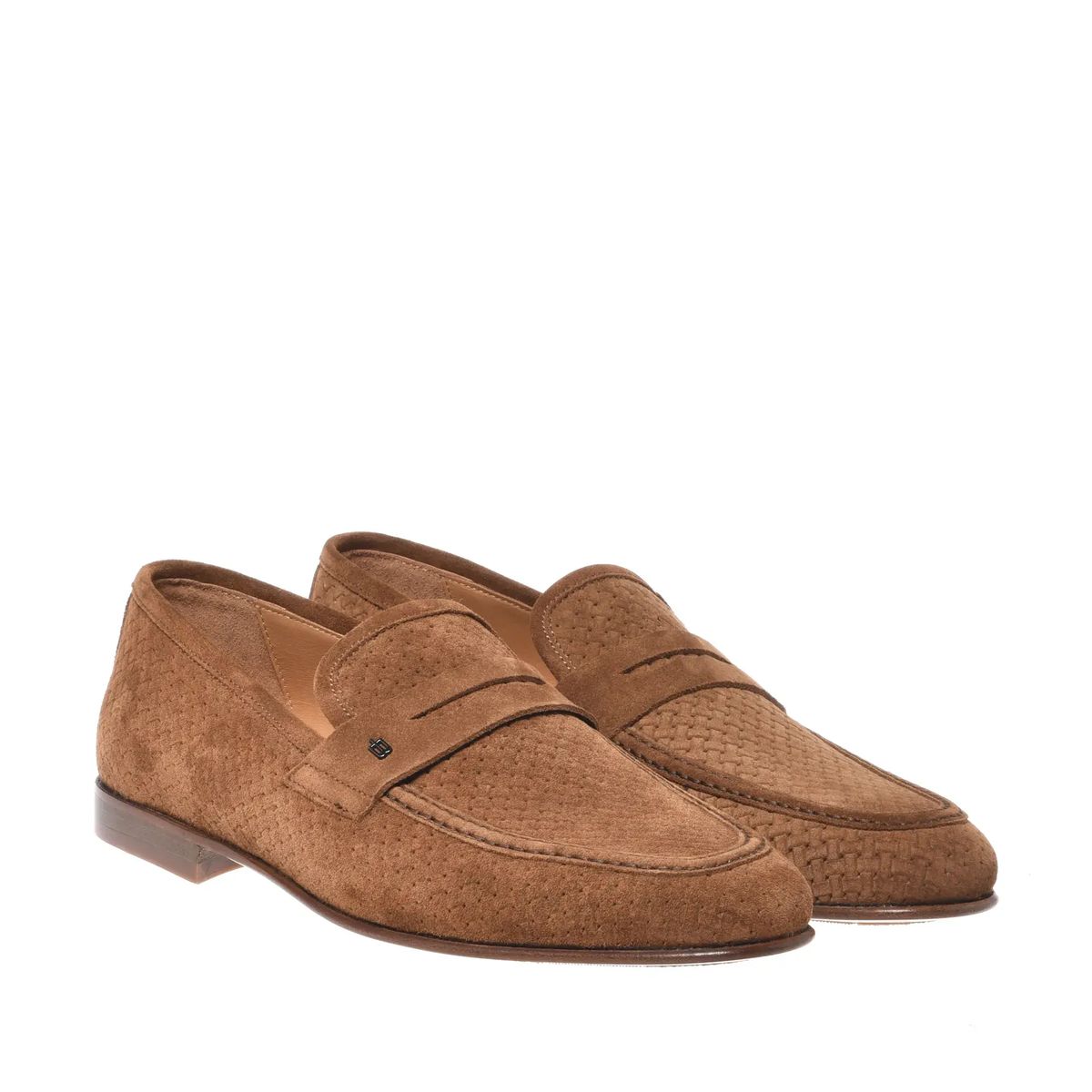 Braune Wildleder Penny Loafers