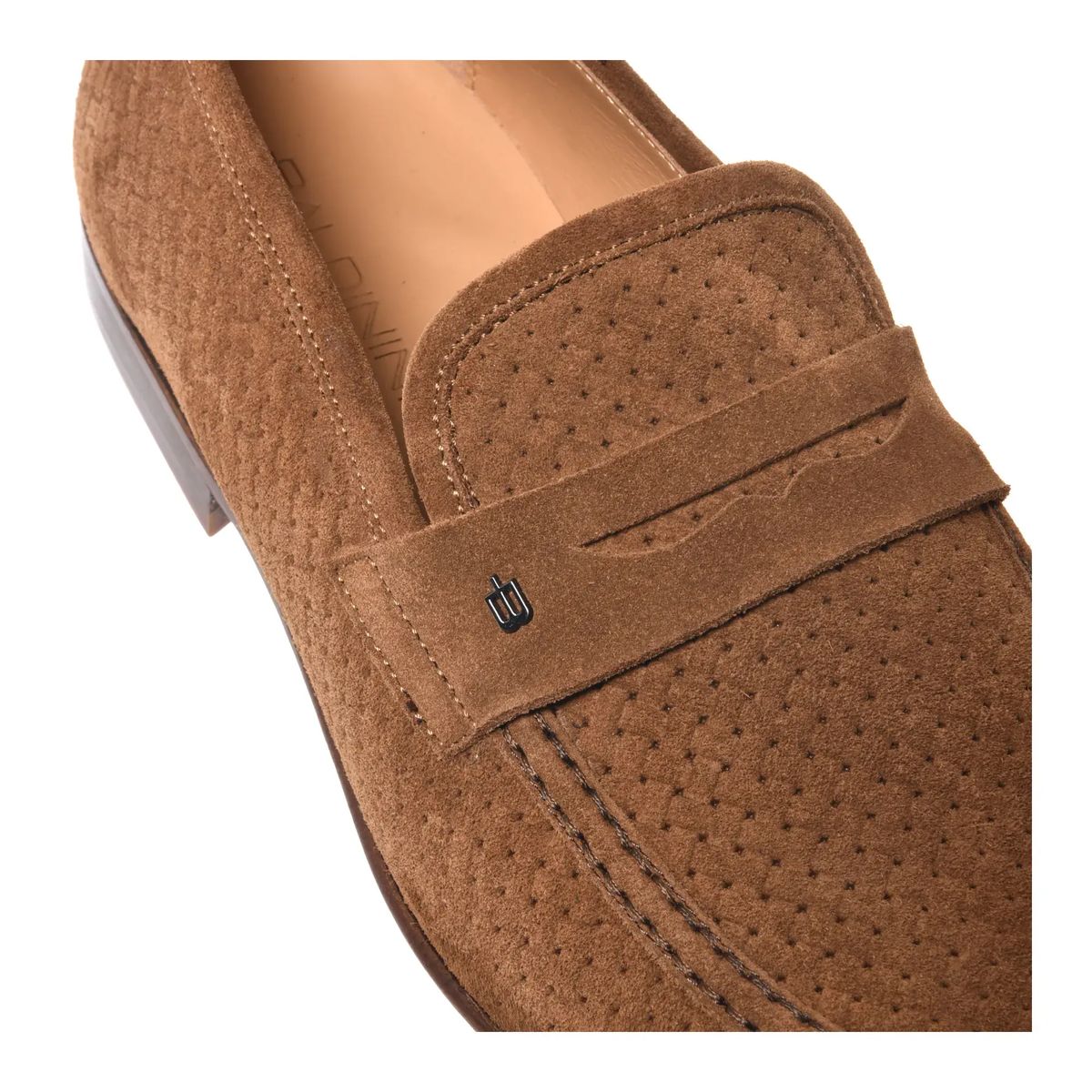 Braune Wildleder Penny Loafers