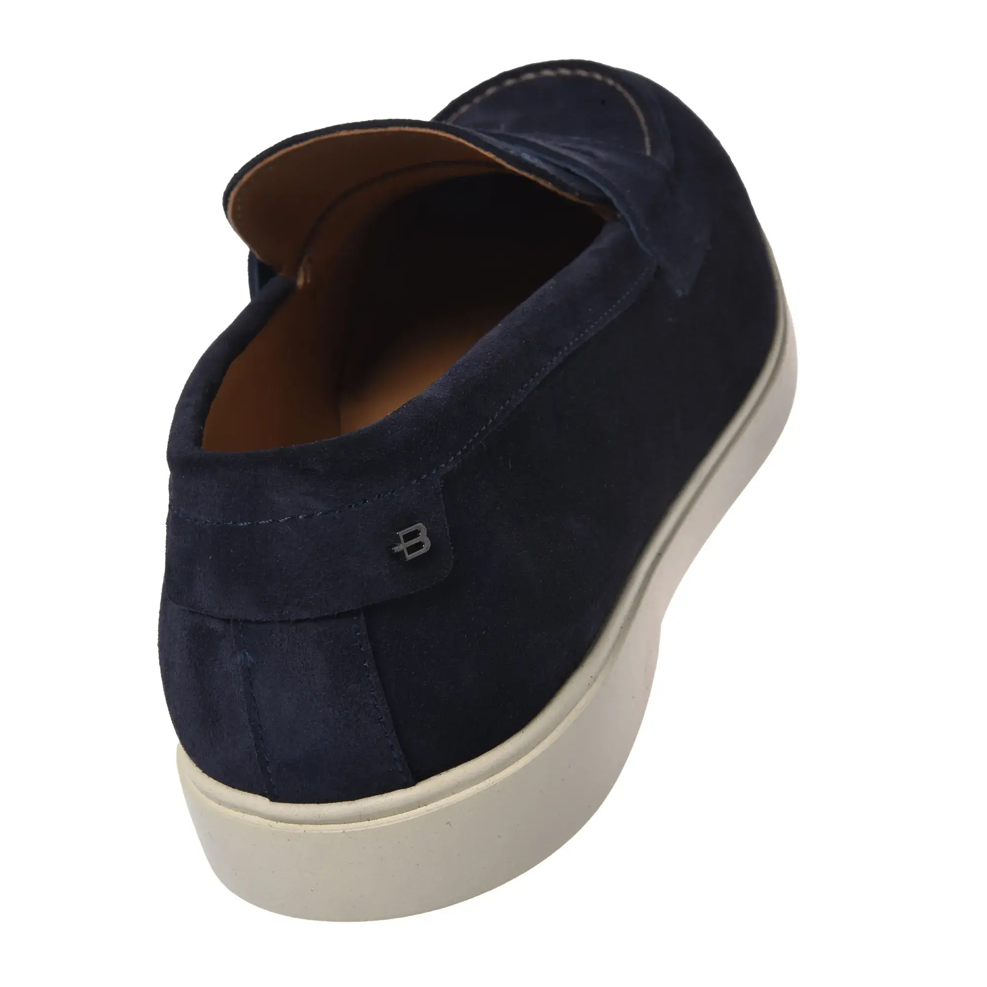 Wildleder Penny Loafers mit Kontrastsohle