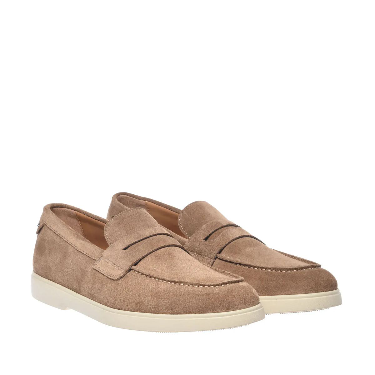 Wildleder Penny Loafers mit Gummisohle